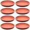 8-Pack Round Plastic Plant Saucer Drip Trays, Terracotta Flower Pot Saucers, Dish for Indoors, Outdoors, Garden, Potted Plants, Home, Patio, Tabletop Planter Base, Terra Cotta Plate Set (12-inch)